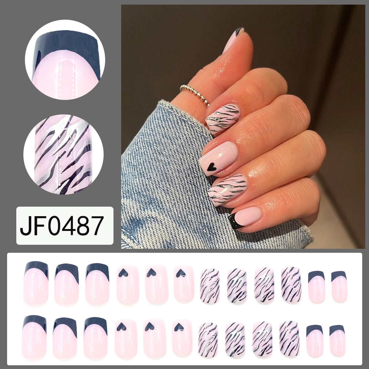 Parche de manicura negra penetrante Jianbing de plástico al por mayor